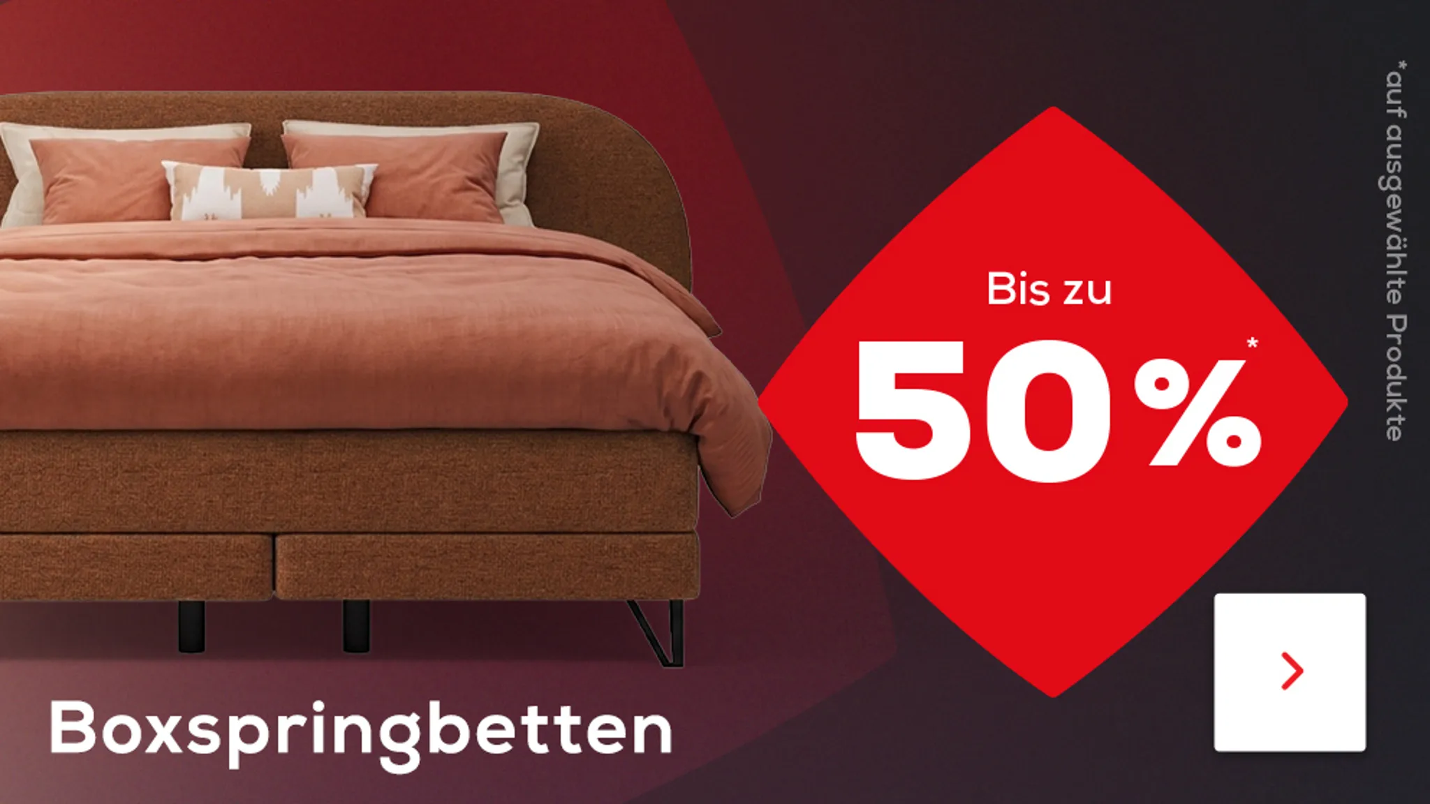 Bis zu 50% auf Boxspringbetten