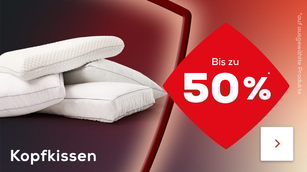 2 für 1 auf ausgewählte Kopfkissen